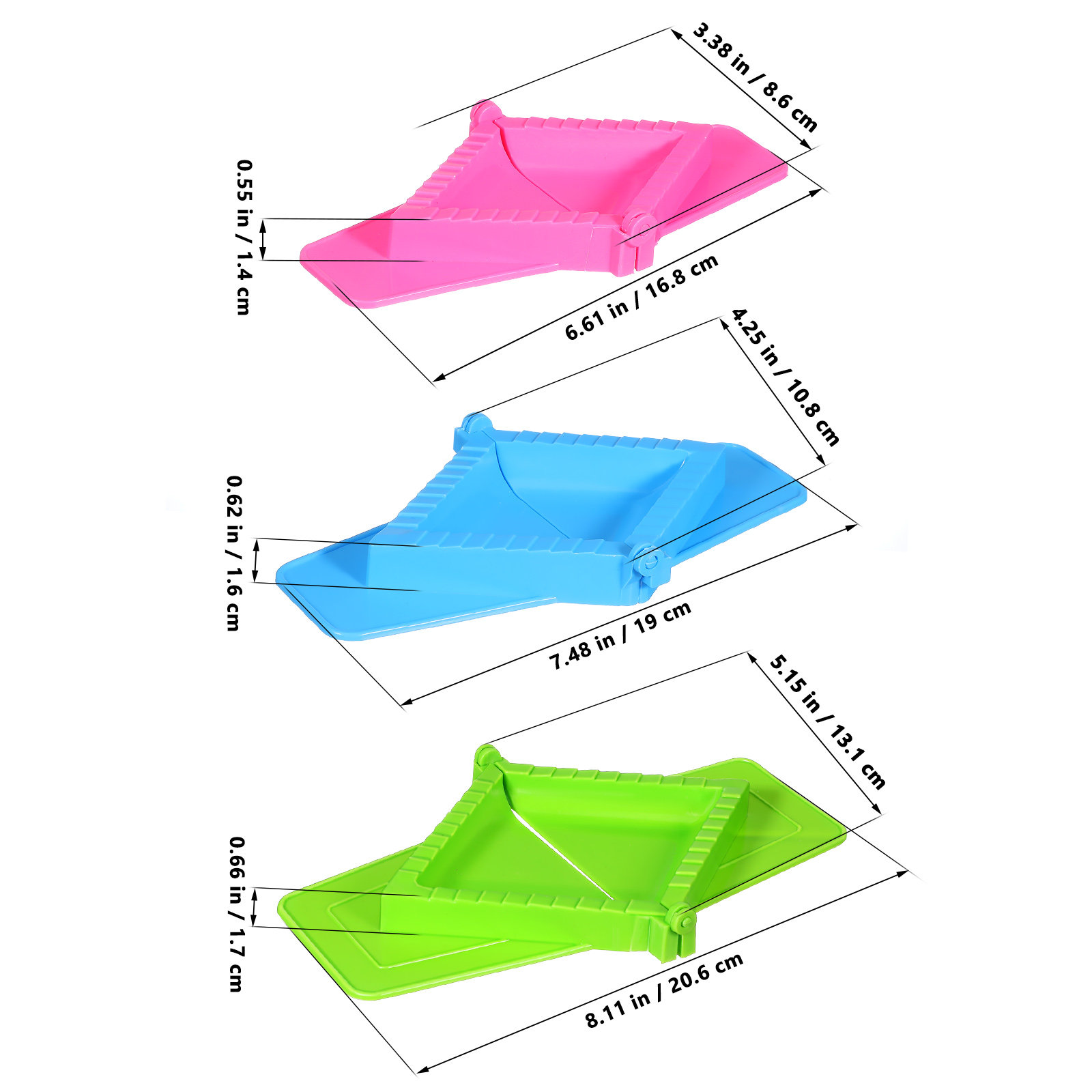 3Pcs Dumpling Mold Set Plastic - огляд і ціна Dumpling Press Set